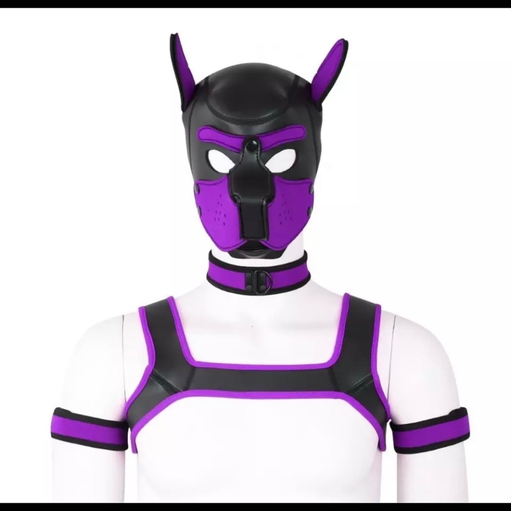 Dog Mask Soft Pup Cosplay Role Play - Picture 7 of 11